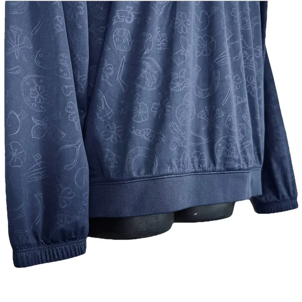Nike Shield Mens Medium Lucky Charms All Over‎ Print Navy Blue Long Sleeve Crew